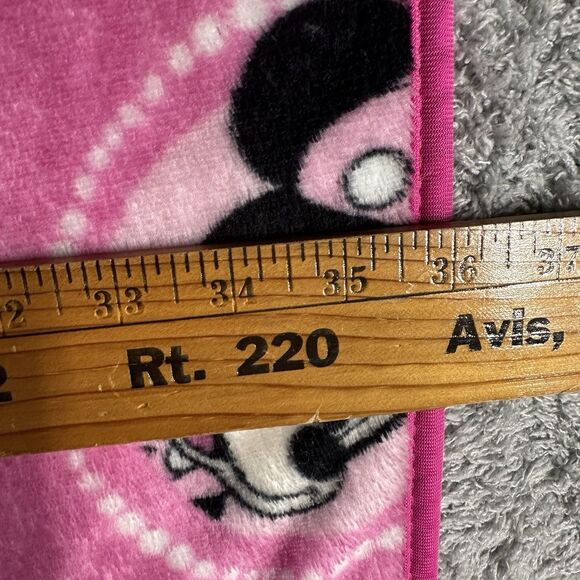 Disney Junior Minnie Mouse Plush Baby Girl Baby Blanket Pink 70s Retro Groovy - Picture 5 of 10